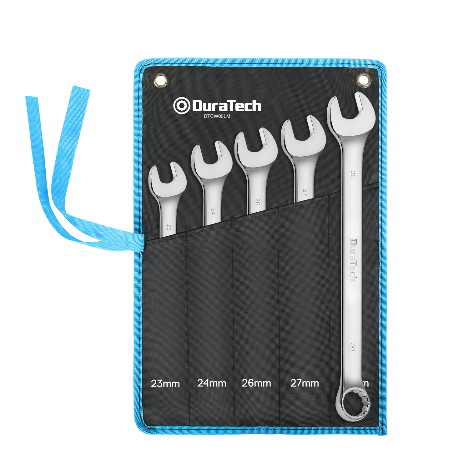  Long Pattern Combination Wrench Set, Metric, 5-Piece