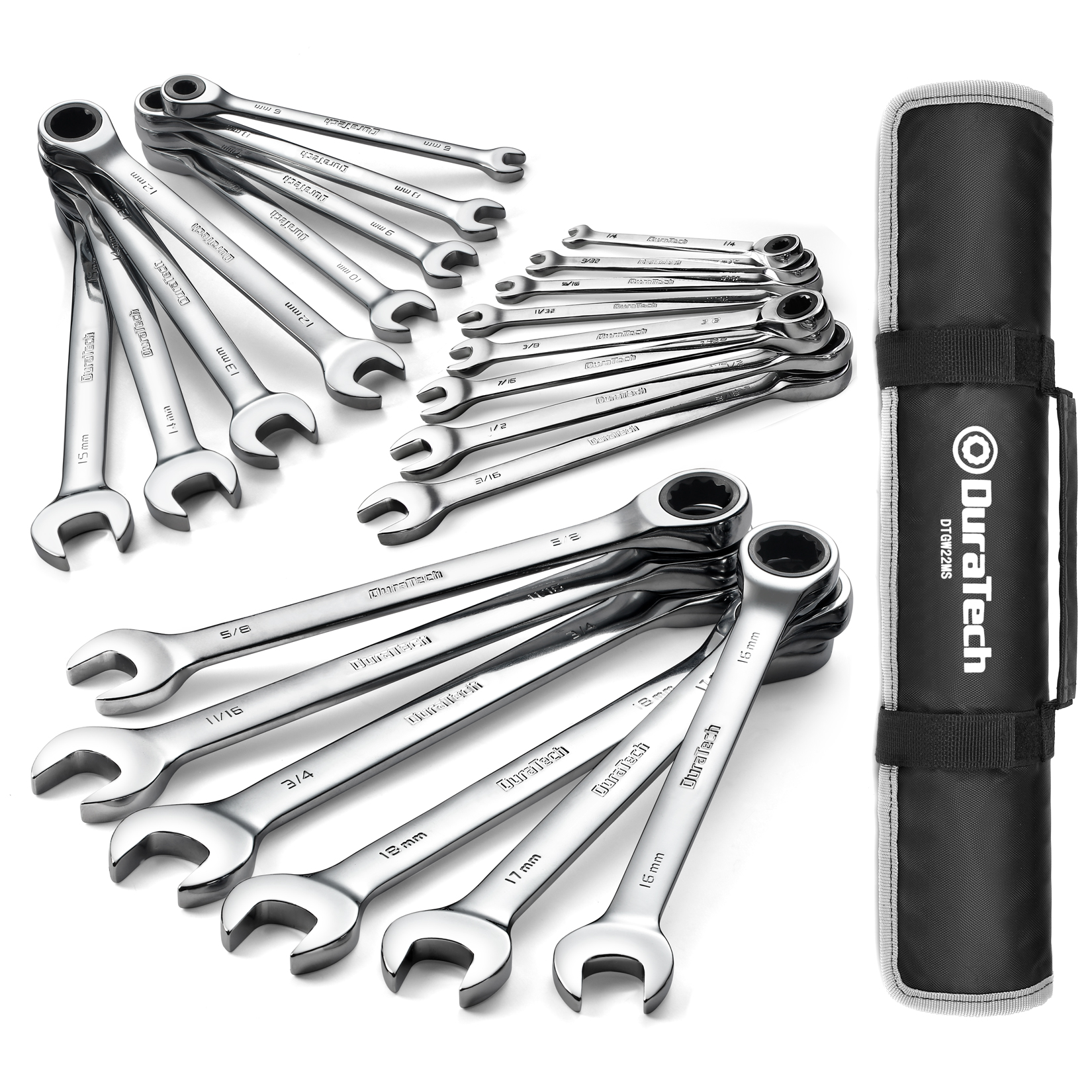 Ratcheting Combination Wrench Set, SAE